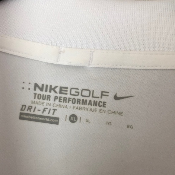 White Nike Golf Tour Performance Dri-fit Polo - Picture 3 of 5